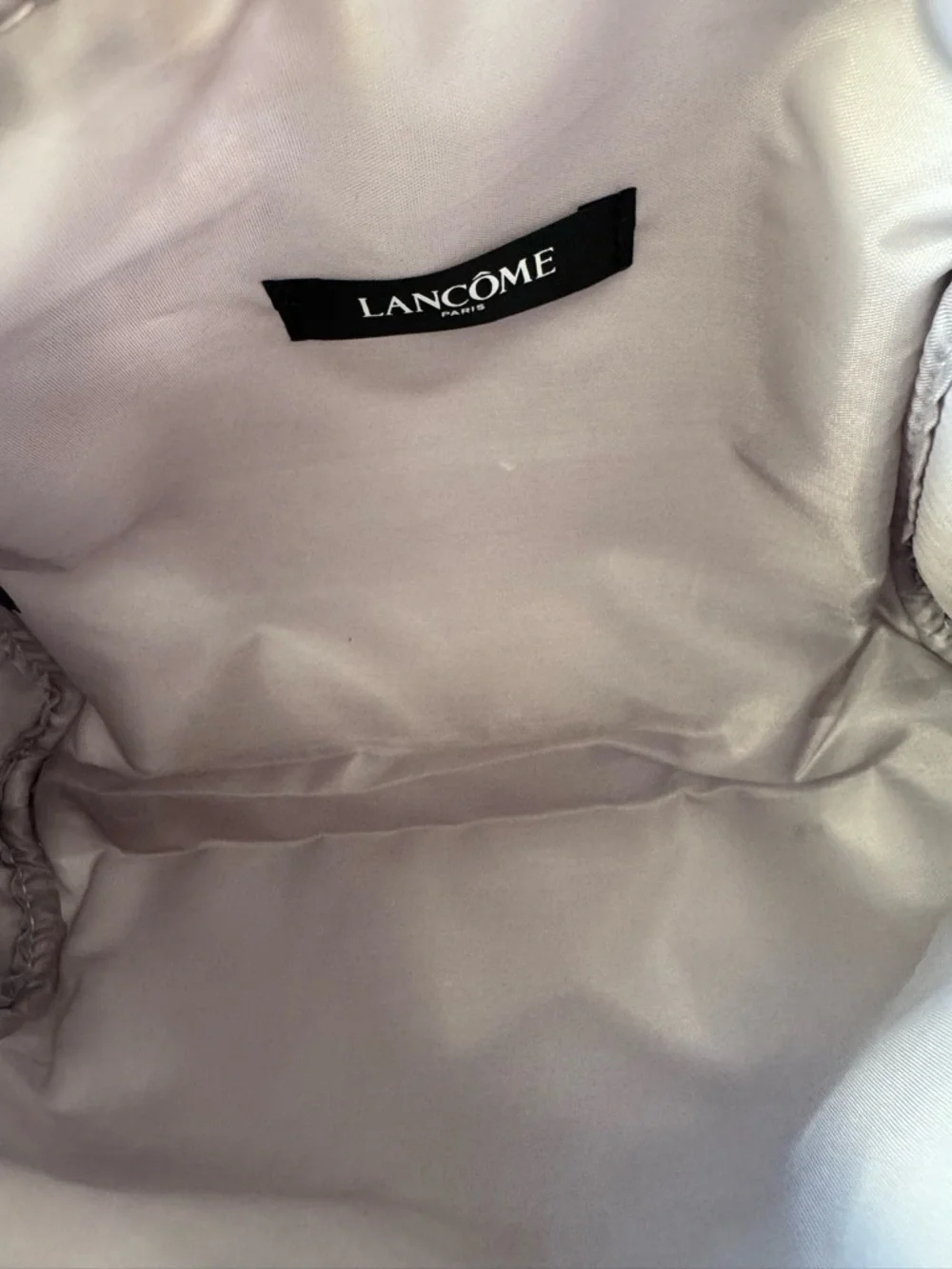 Lancome Silver Metallic Fringe Cosmetic Bag
